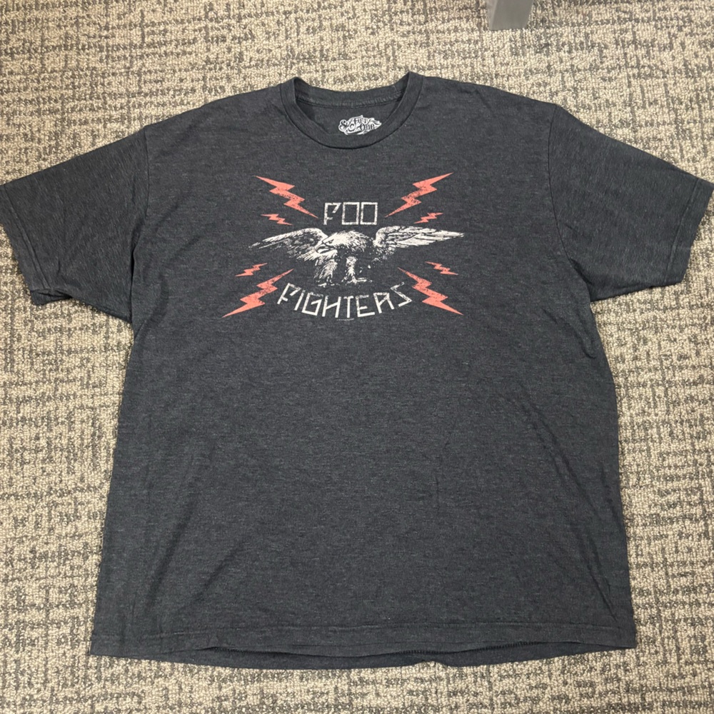 2008 Foo Fighters Shirt Mens Extra Large Gray Eagle Concert Tour Rock Band Tee